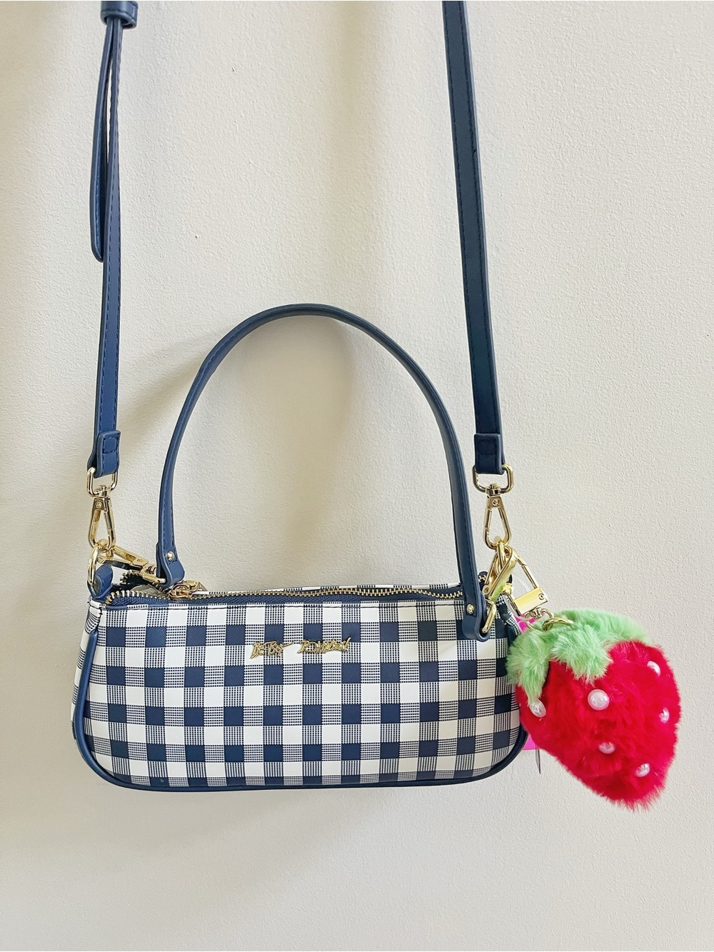 Betsey Johnson gingham purse